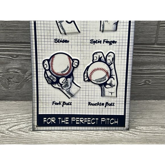 Baseball Pitching Grips Guide Perfect Pitch Metal Sign Open Road Sports Decor - Picture 7 of 8